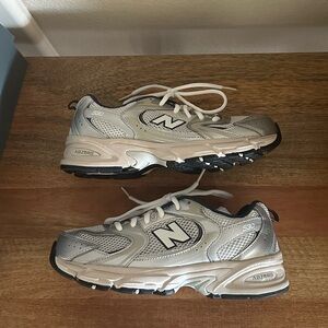 New Balance Kids' Silver and Navy Sneakers